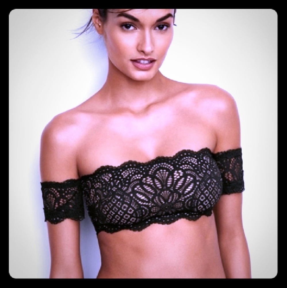 Lace off shoulder bralette
